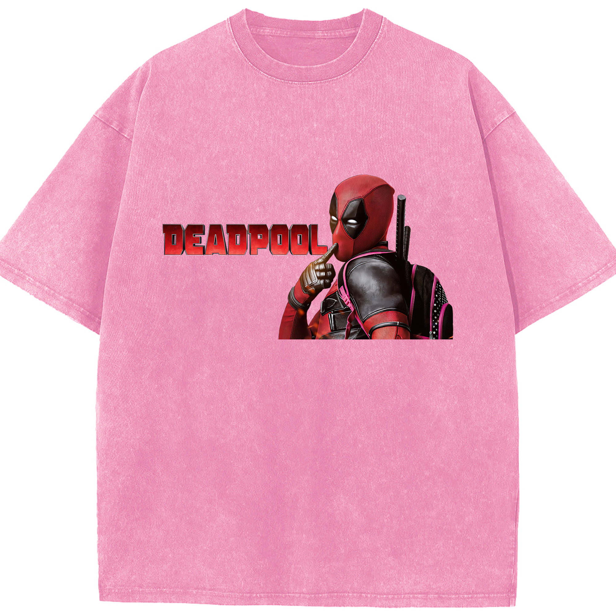 （画像用） Deadpool デッドプール 綿100% ヴィンテージ風 半袖Tシャツ（フロントプリント）